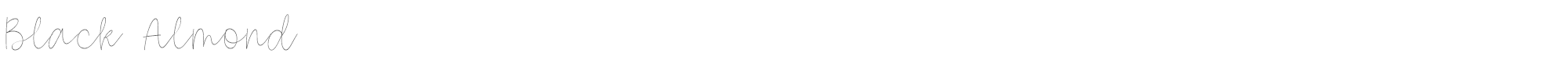 Sample characters Black Almond Font